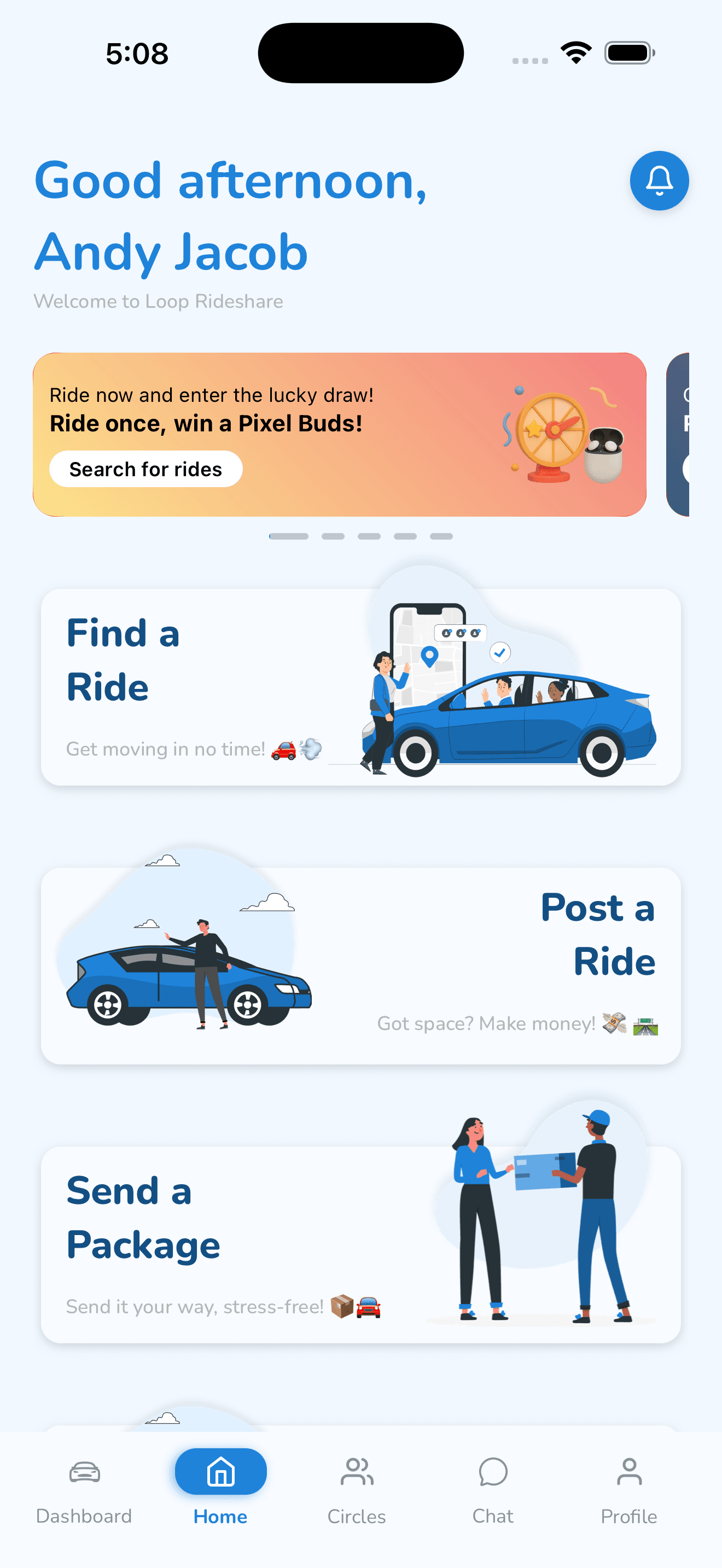 Loop Rideshare App Screenshot