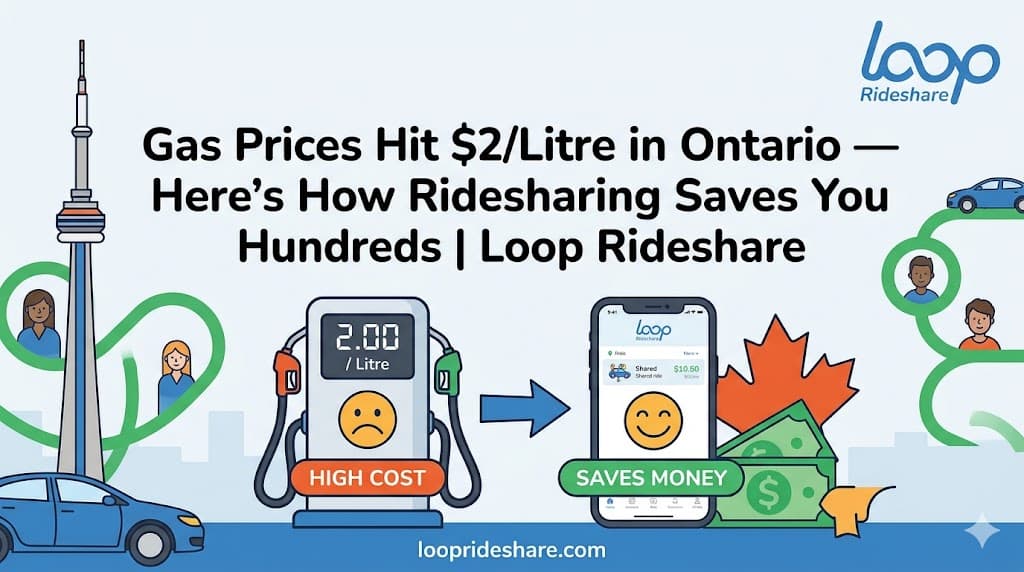 Gas Prices Hit $2/Litre in Ontario — Here's How Ridesharing Saves You Hundreds | Loop Rideshare