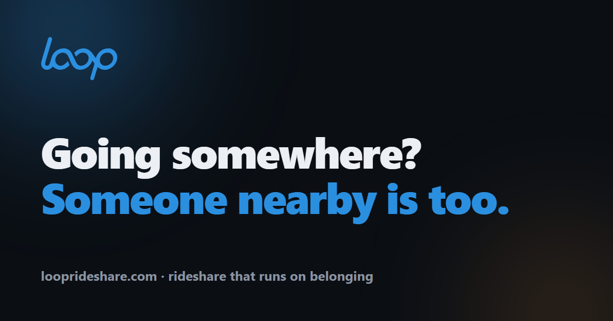 Rideshare & Carpool App in Canada | Loop